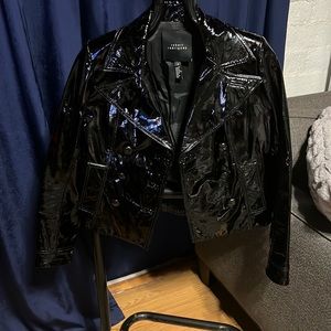 Roberto Rod Hot Real Patent Leather Double Breasted super sporty rock starfish